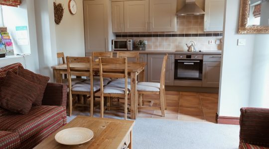 Dining kitchen and open-plan lounge